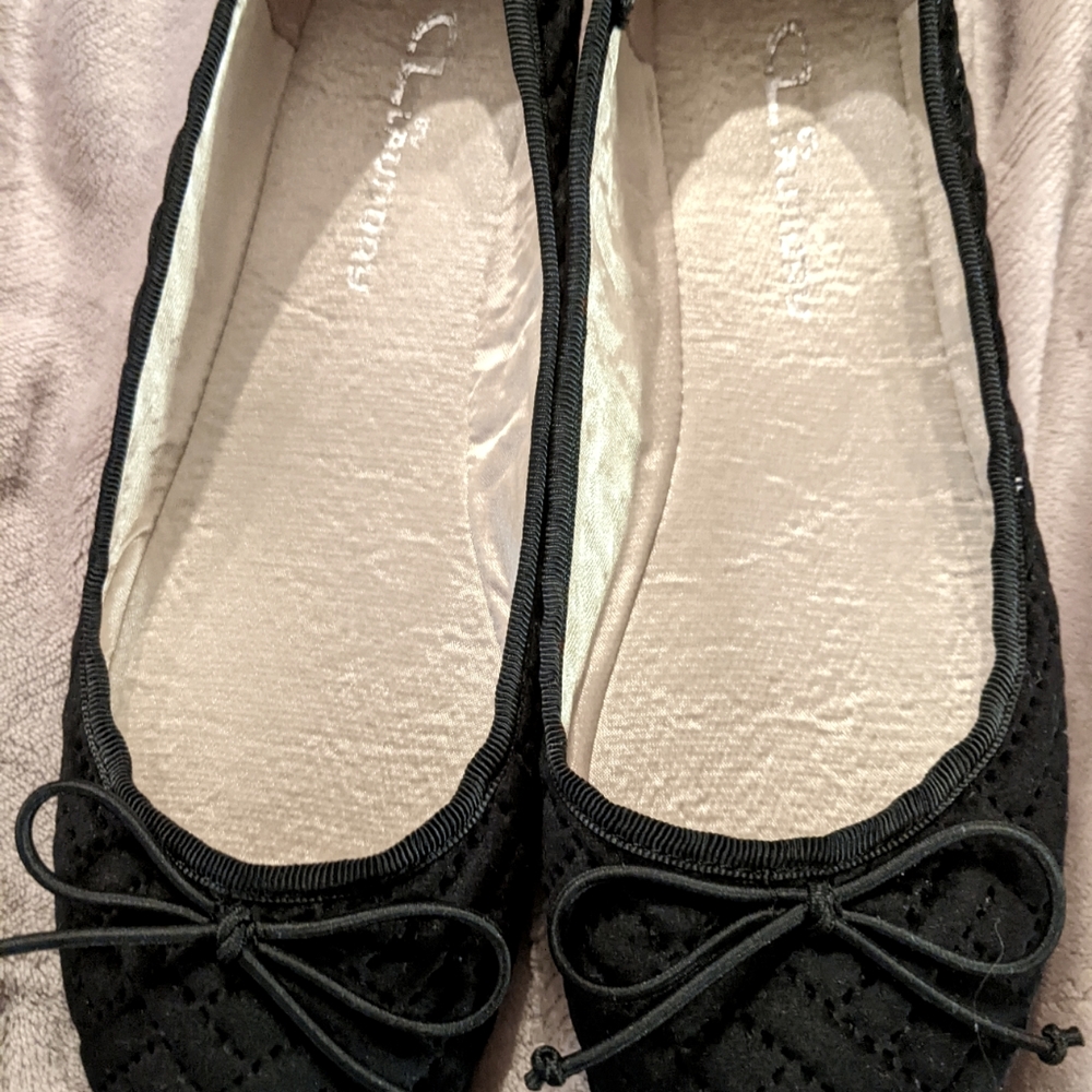 Black Velvet flat slippers women's